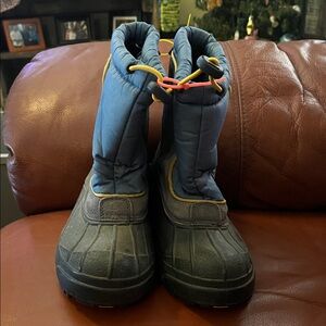 Columbia Blue and Black Kids Snow Boots